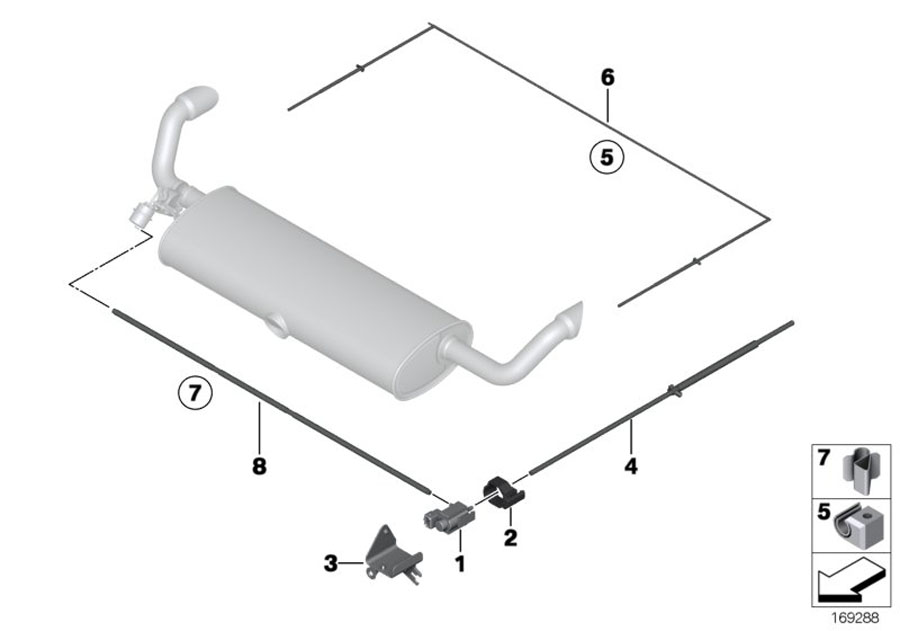Diagram Vacuum control, exhaust flap for your 2009 BMW X6   
