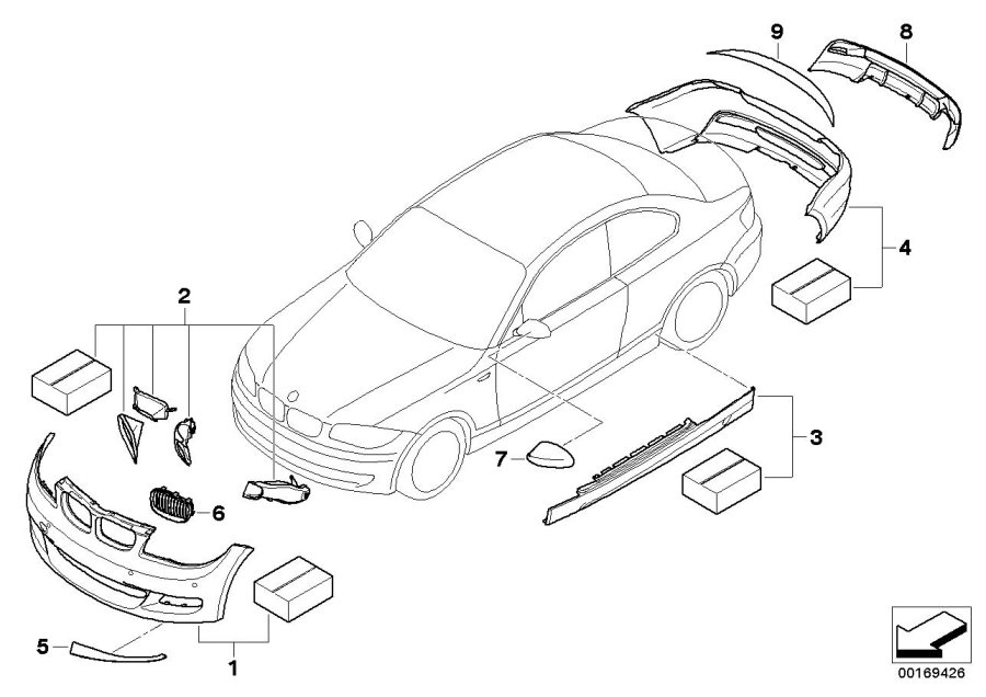 Diagram BMW Performance Aerodynamics for your 2013 BMW M5   