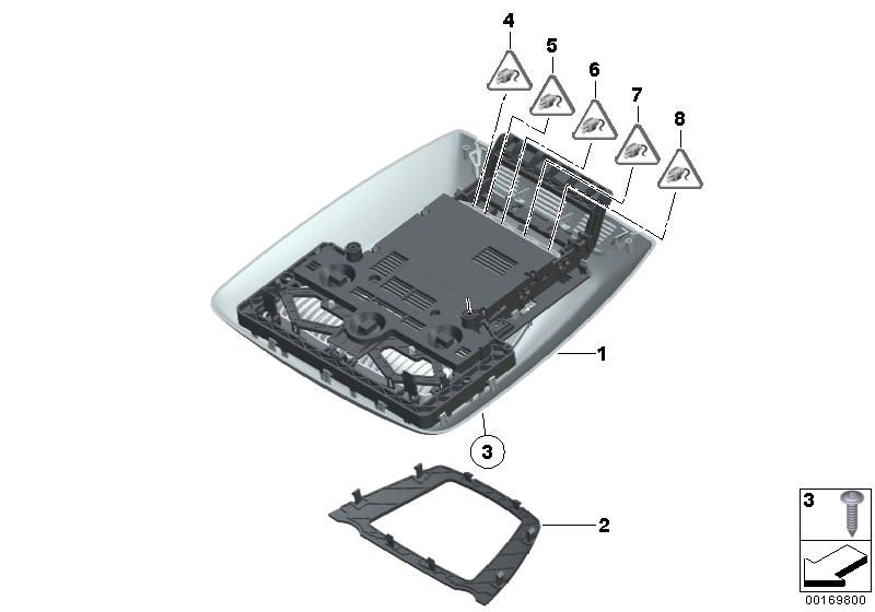 Diagram Switch center, headliner, low for your 2015 BMW 750i   