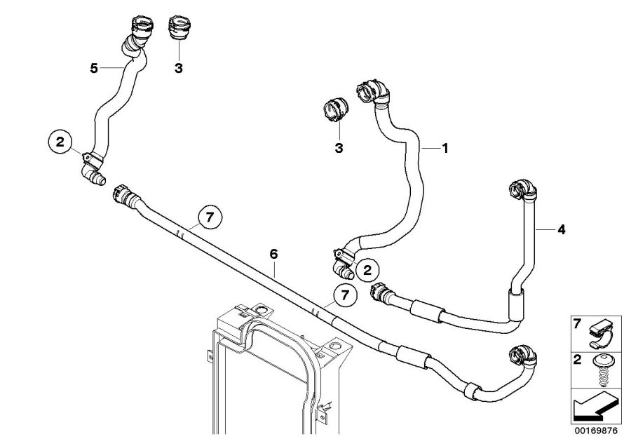 Diagram Cooling System Water Hoses for your 2012 BMW 335i   
