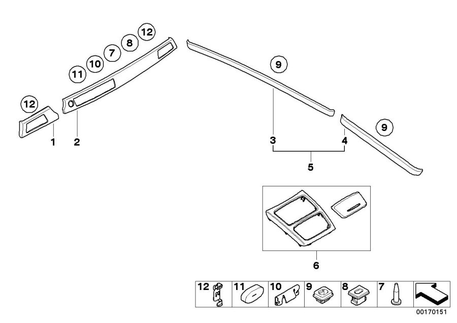 Diagram Fine woodgrain, high-gloss sycamore for your 2023 BMW X3  30eX 