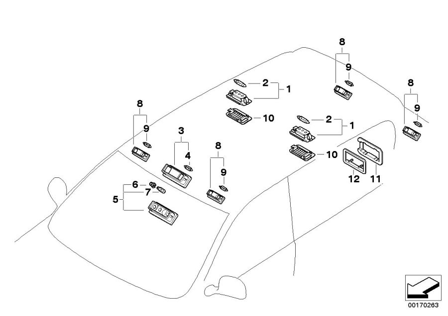 Diagram Various lamps for your 2017 BMW X3   