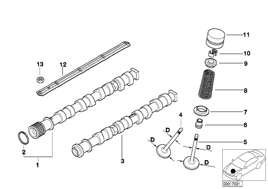 Diagram Valve Timing Gear - Cam Shaft for your 2007 BMW M6   