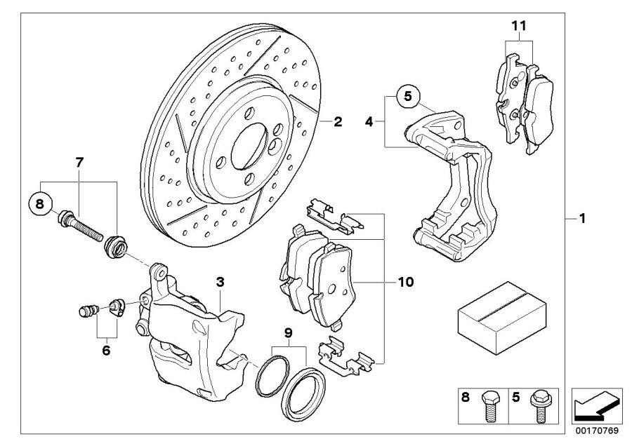 Diagram Sports brake "John Cooper Works" for your 2013 MINI John Cooper Works Convertible  