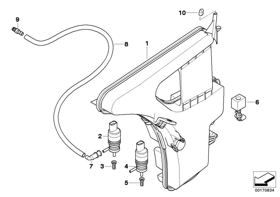 Diagram Reserv.,windshield/headlight washer syst for your 2021 BMW M3   