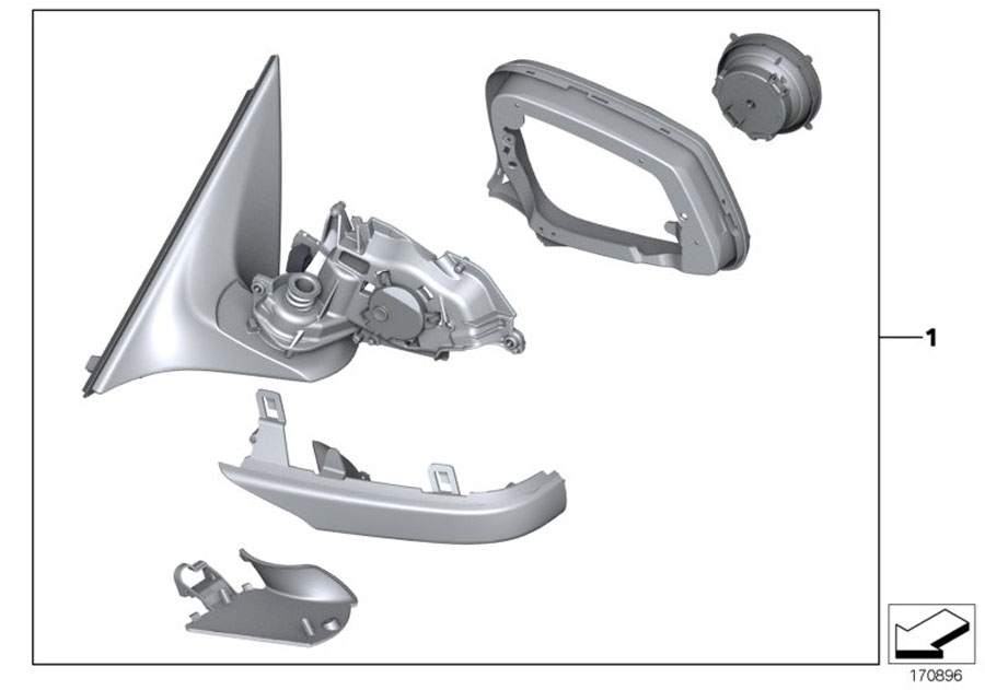 Diagram Exterior mirror (S760A) for your BMW