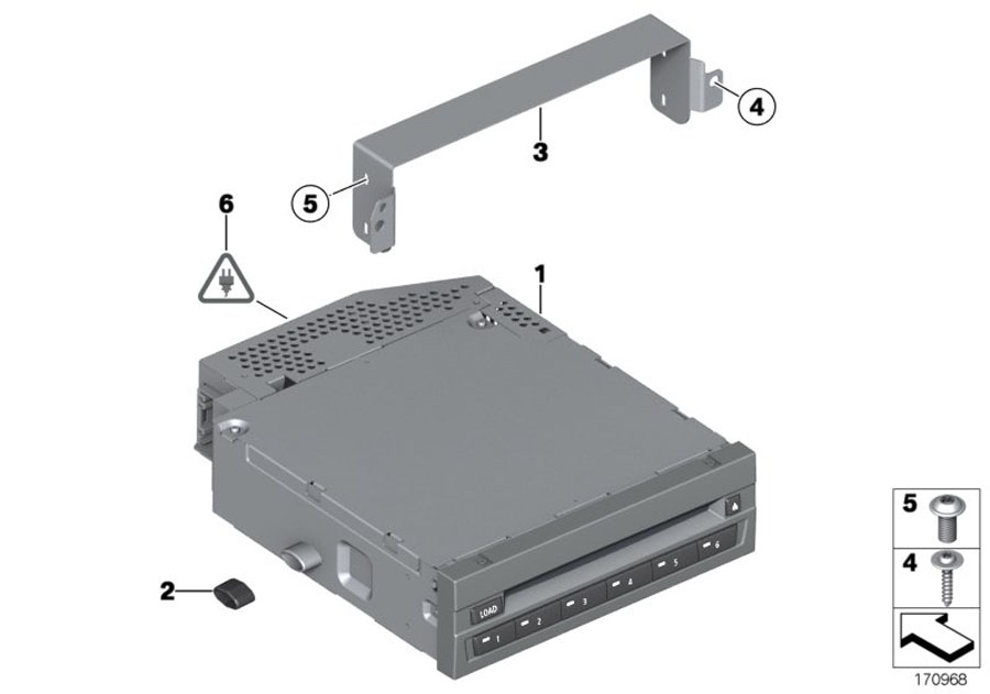 Diagram DVD CHANGER/BRACKET for your BMW