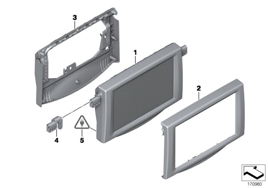 Diagram Rear compartment monitor for your BMW