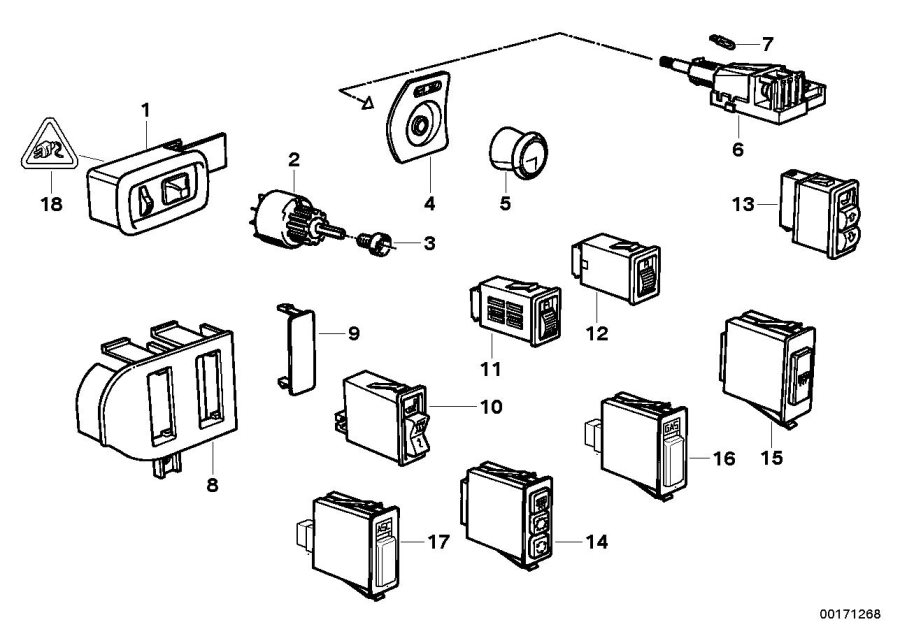 Diagram Various switches for your 2023 BMW X3  30eX 