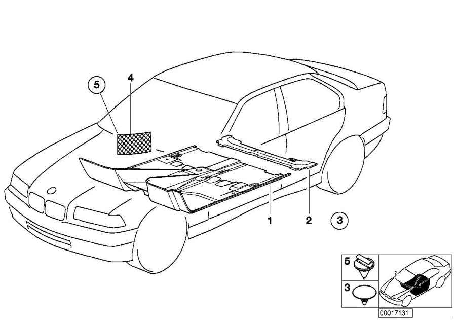 Le diagramme Revetement de SOL pour votre BMW