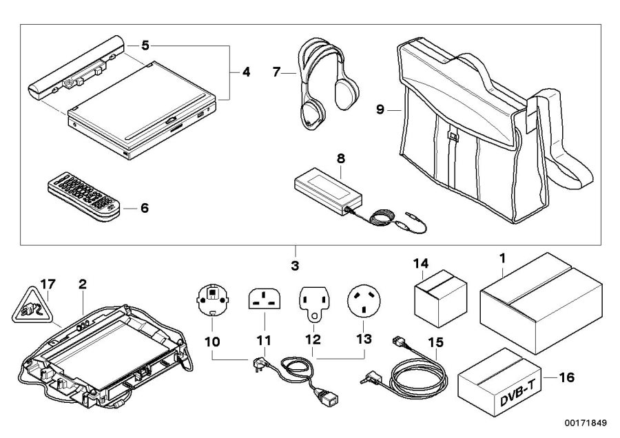 Diagram DVD-system Portable for your 1988 BMW M6   