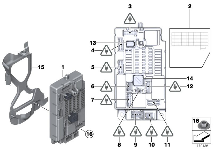 Diagram Control unit, fuse box, SPEG for your MINI