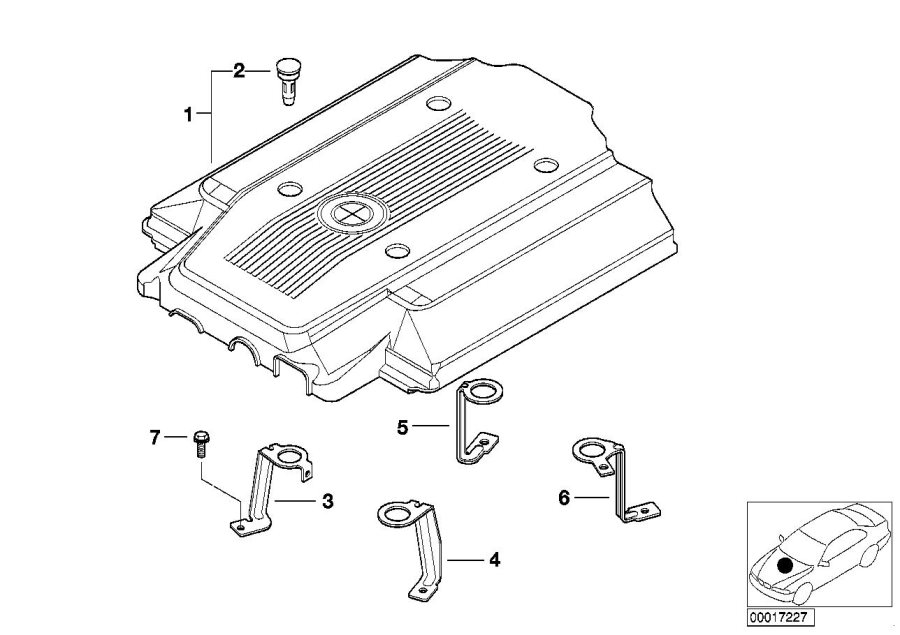 Diagram Engine acoustics for your BMW 740i  