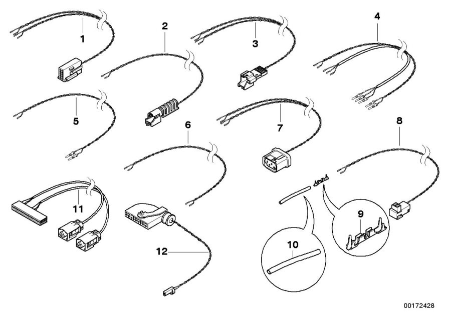 Le diagramme Câble réparation airbag pour votre BMW