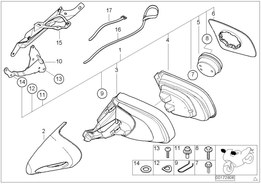 Diagram Mirror for your 2003 BMW K1200LT   