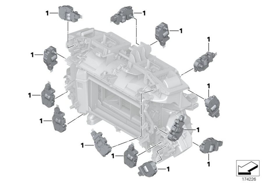 Diagram Actuator for automatic air condition for your BMW