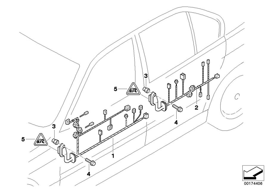 Diagram Door cable harnesses for your 2009 BMW M6   