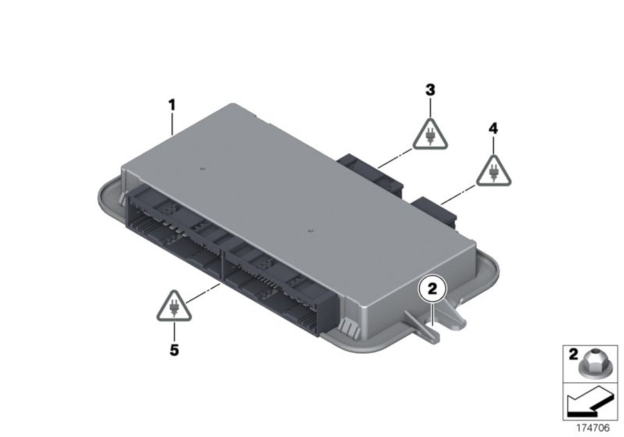 Diagram Ecu, footwell module 3 for your 2017 BMW 750iX   