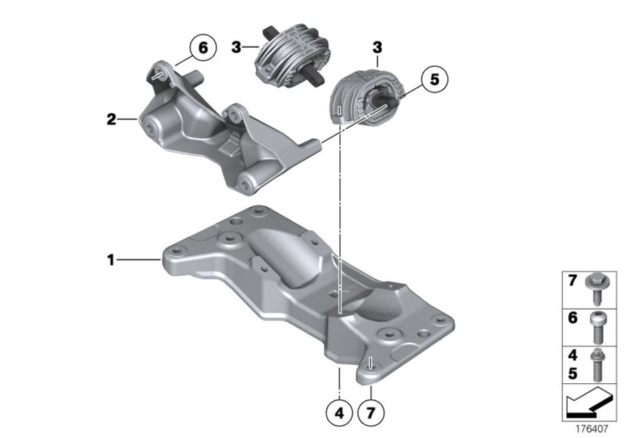 Diagram Gearbox suspension for your 2013 BMW 550iX   