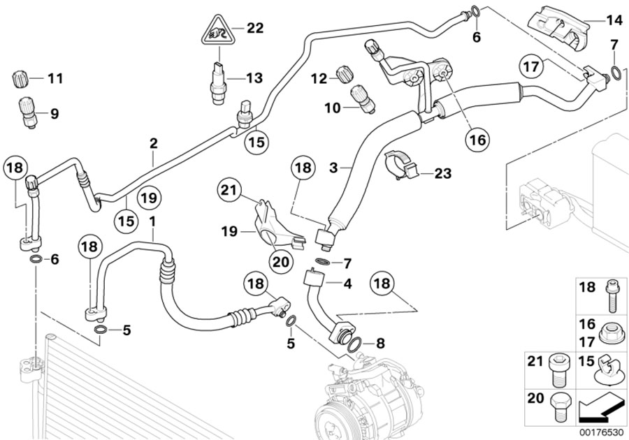 Diagram Coolant lines for your BMW