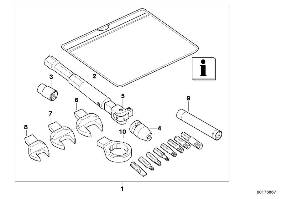 Diagram Tool kit, service kit for your 2016 BMW R1200RT   