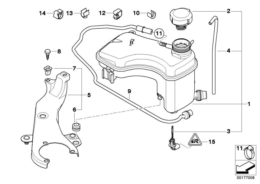 Diagram Expansion TANK/TUBING for your 2010 BMW 650i   