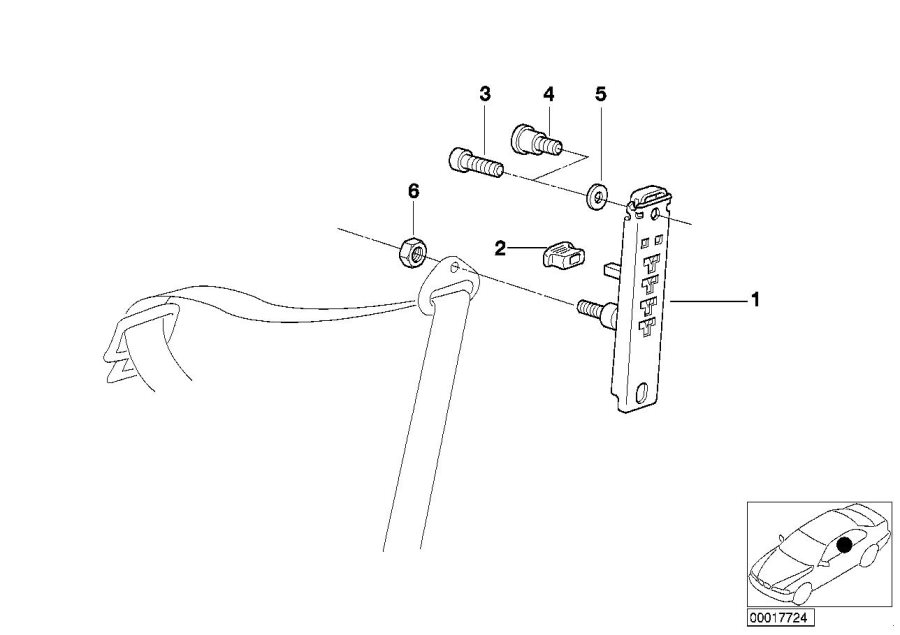 Diagram Safety belt adjuster for your 2016 BMW 328d   