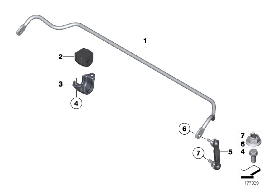 Diagram Stabilizer, rear for your 2014 BMW 535i   