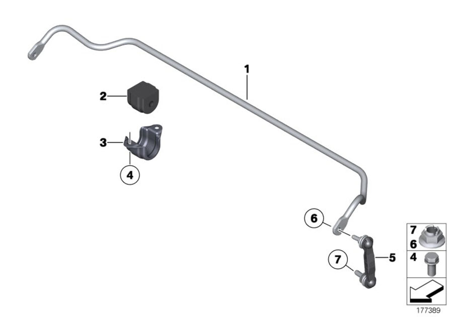 Diagram Stabilizer, rear for your 1994 BMW 318is   