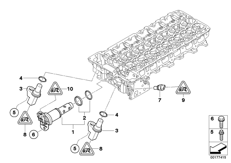 Diagram Cylinder head, electr. Add-on parts for your 2015 BMW i8   