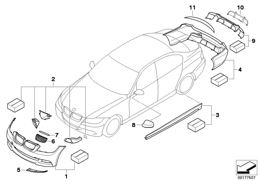 Diagram BMW Performance Aerodynamics for your 2012 BMW 335xi   