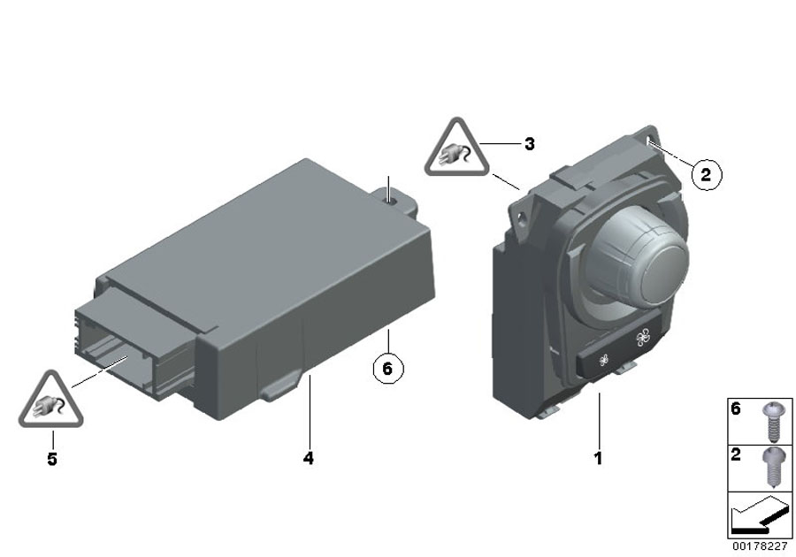 Diagram HEATING/AIR conditioner actuation rear for your 2015 BMW M235i   