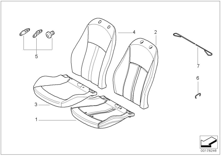 Diagram Seat front, upholstery & cover base seat for your 2023 BMW X3  30eX 