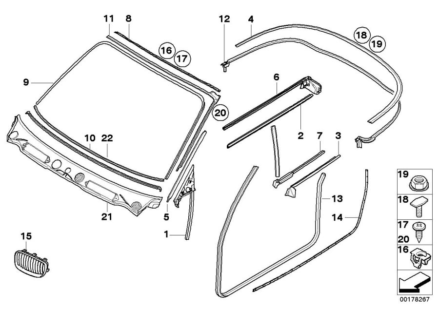 Diagram Exterior trim / grill for your 2014 BMW 435i   