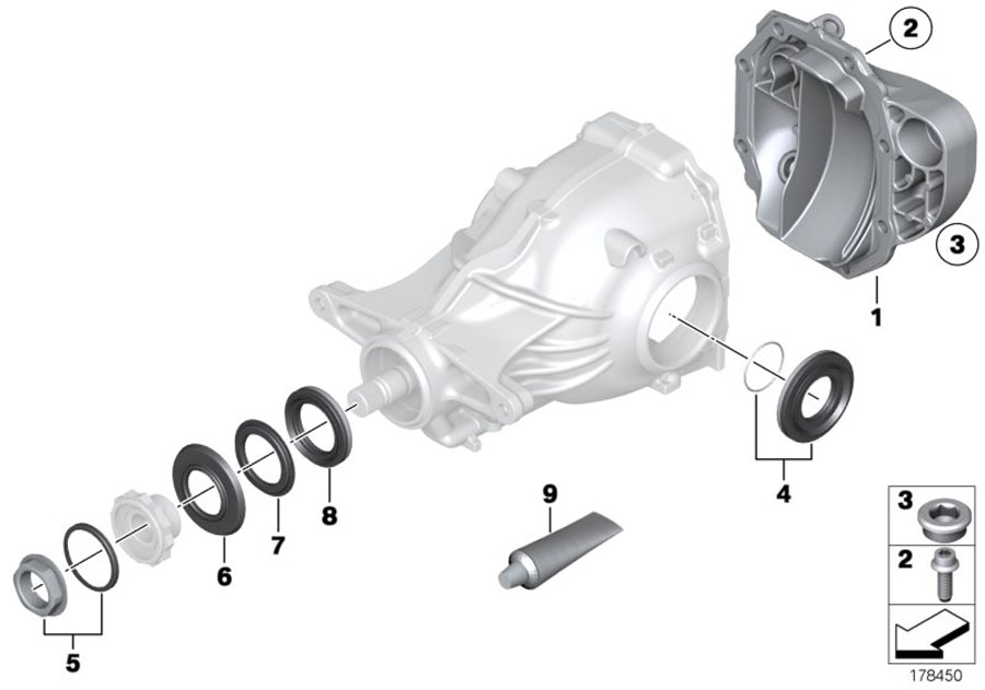 Diagram Rear-axle-drive parts for your 2015 BMW 535d   
