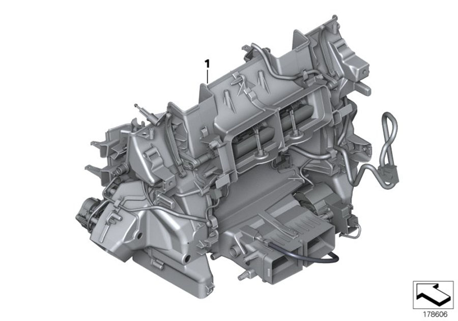 Diagram Distribution housing, a/c unit, lower for your 2016 BMW M6   