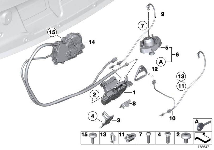 Diagram Trunk LID/CLOSING system for your 2015 BMW 750LiX   