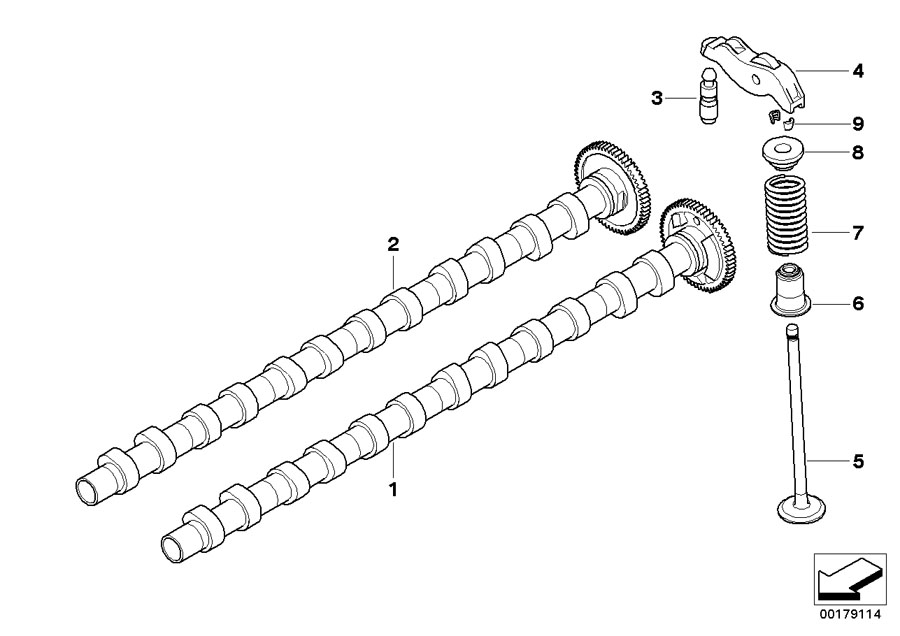 Diagram TIMING AND VALVE TRAIN-CAMSHAFT for your 1987 BMW M5   