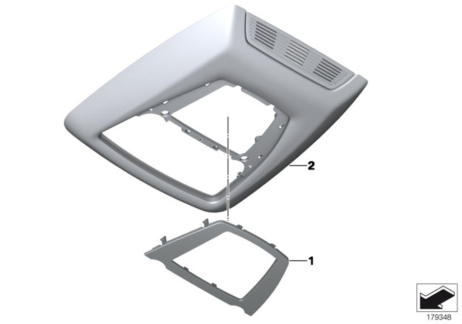 Diagram Trim cover, switch module, headliner for your 2012 BMW M6   