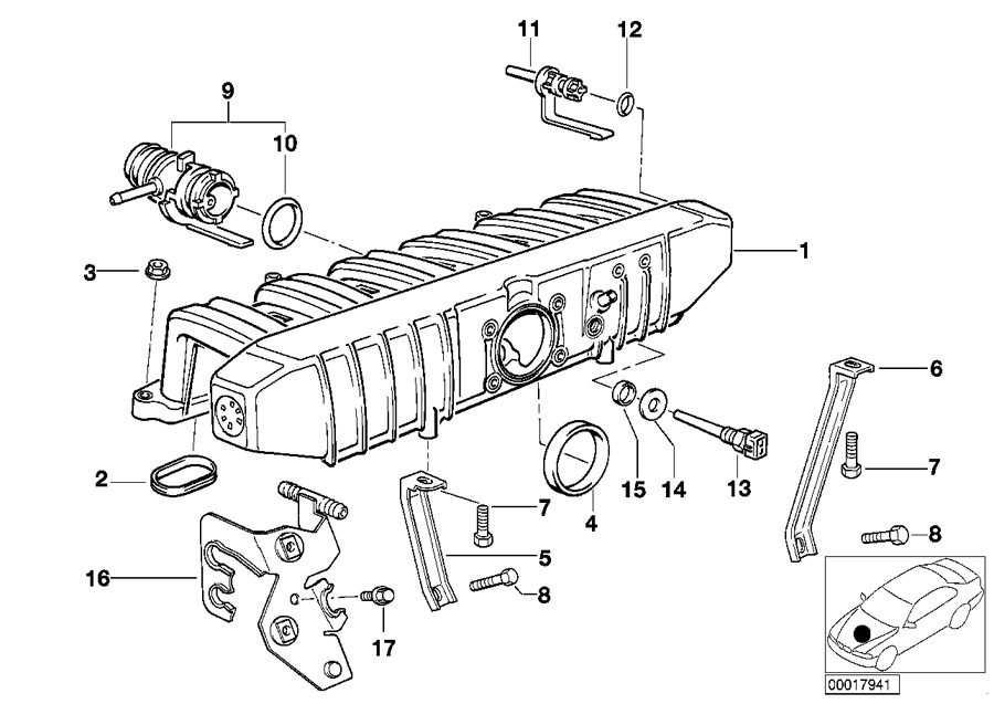 Diagram Intake manifold system for your 2012 BMW M6   