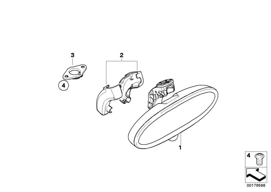 Diagram Inside mirror manually dippable for your MINI