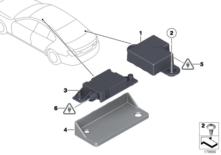 Diagram Individual parts for phone antenna for your 2020 BMW X3   