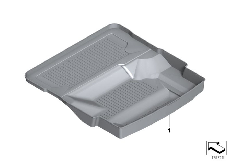 Full size assembly image of Fitted luggage compartment mat (1/1)