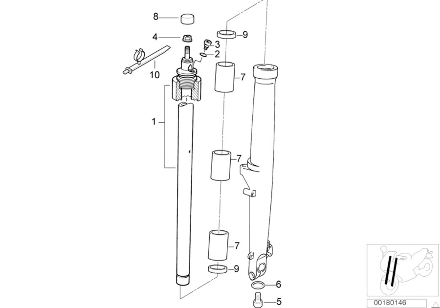 Diagram Stanchion for your 2024 BMW S1000R   