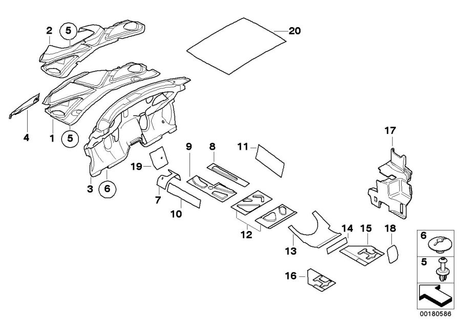 Diagram Sound insulation for your MINI