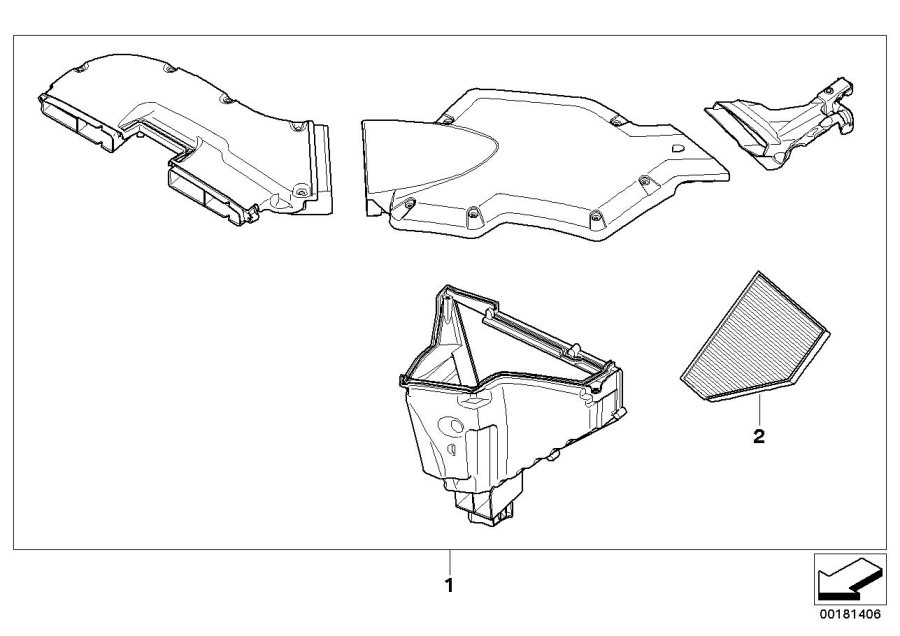 Diagram BMW Performance air-induction system for your BMW