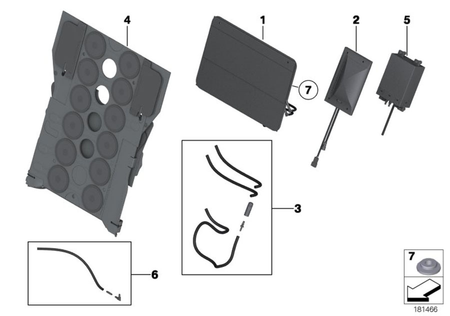 Diagram Seat, rear, lumbar support for your 2010 BMW M6   