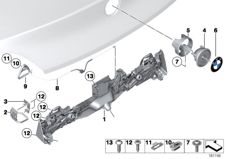 Diagram Trunk LID/CLOSING system for your 2010 BMW X3   