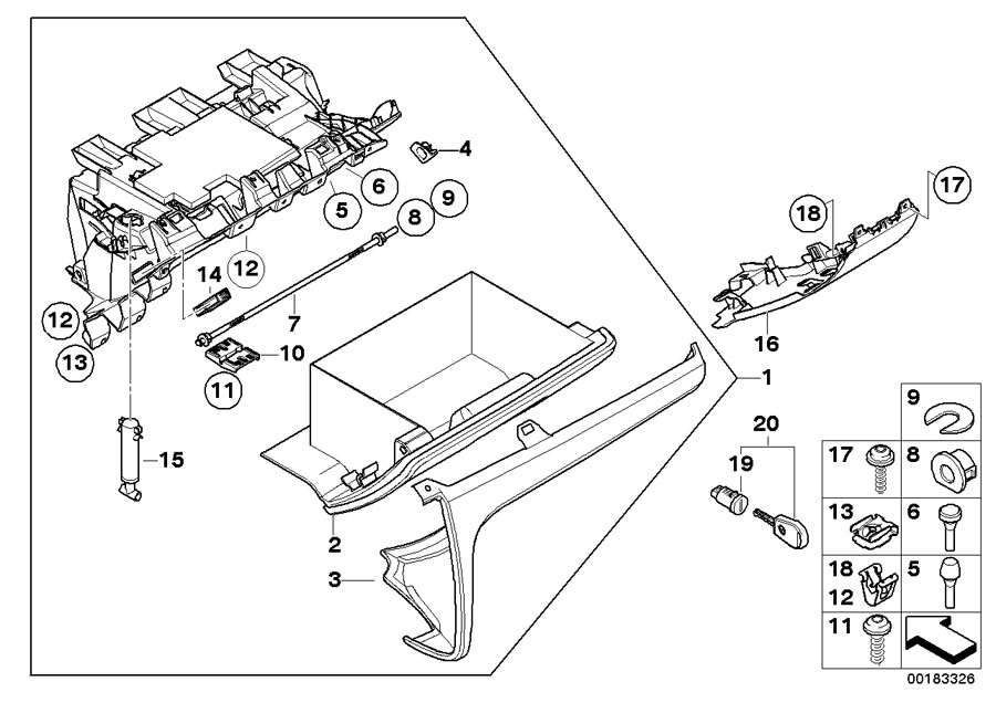 Diagram Glove box for your BMW