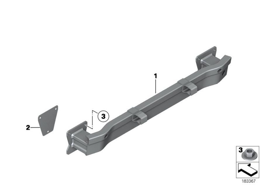 Diagram Carrier, rear for your 2007 BMW M6   